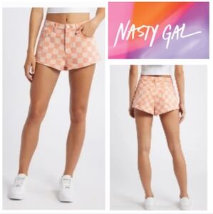 Nasty Gal Shorts New Nasty Gal Twill Checkerboard Women Shorts. Size 2